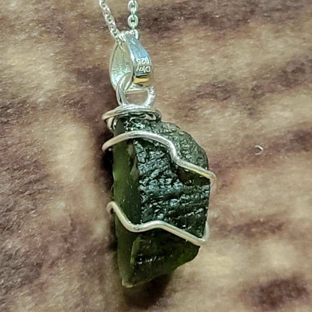 Bohemian Moldavite Pendant Necklace
